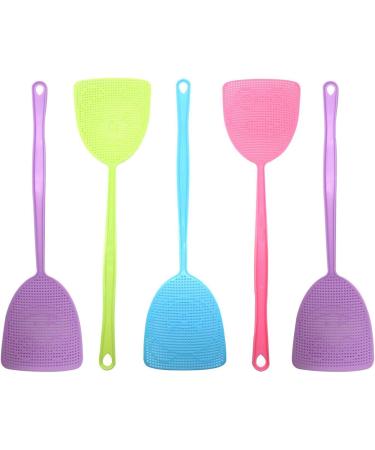 5 Pack Colorful Plastic Fly Swatters - 17.5'' Long Handle Manual Pest Control Tools (5X) - Buy Online on GoSupps.com