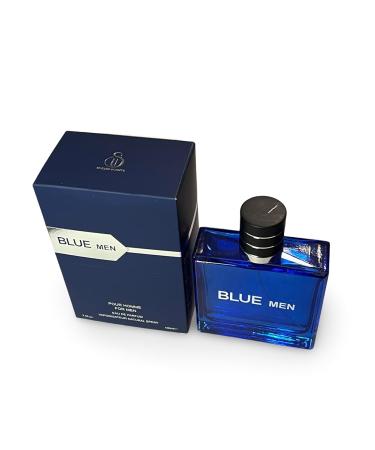 BLUE MEN Eau de Parfum for Men 3.4 Fl Oz Notes: Grapefruit Lemon Mint Vetiver - Buy Online on GoSupps.com