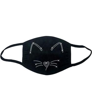 Shop Lulupi Glitter Cat Mouth Protection 3D Printed Washable Cotton Mask - Multifunctional Everyday Face Scarf with Cat & Animal Motif - Buy Online on GoSupps.com