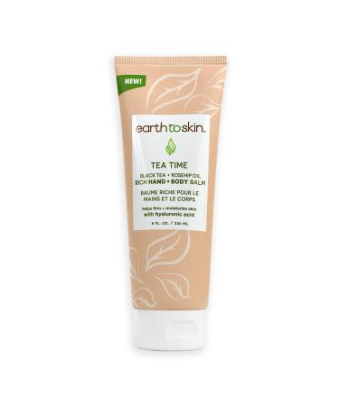 Earth To Skin Black Tea + Rosehip Oil Rich Hand & Body Balm Soothing Lotion Repairs Dry Skin & Damage Skin (8.0 FL Oz)