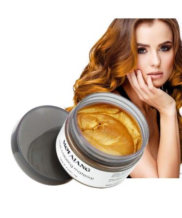 Instant Gold Hair Color Wax  EFLY Temporary Hairstyle Cream 4.23 oz Hair Pomades Hairstyle Wax for Men and Women (gold)