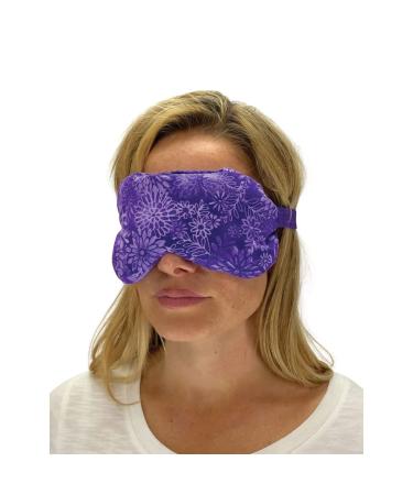 Nature Creation Lavender Aromatherapy Sleeping Eye Mask Pillow - Weighted Eye Mask for Sleeping, Relaxation, Yoga and Stress Relief - Cold Therapy Eye Masks for Women, Men - Purple Flowers 1 Eye Mask Eye Mask - Purple Flowers 1