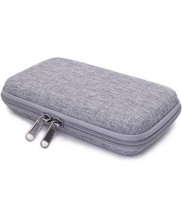 Diabetic Supplies Travel Case - Organize Glucose Meter, Test Strips, Lancets, Pens, Syringes - Hard Shell Protective Bag - Gray - Buy Online on GoSupps.com
