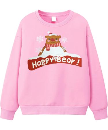 Kids Girls Christmas Jumper Sweatshirt | Xmas Santa Claus Reindeer Tops | 1-7 Years | Cotton Crew Neck | Winter Clothes - Buy Online on GoSupps.com