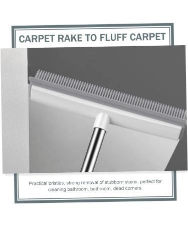 Household Carpet Rake & Floor Scrub Brush - Long Handle Cleaning Brush for Carpet Bathroom and Tile - 120x31cm - Buy Online on GoSupps.com