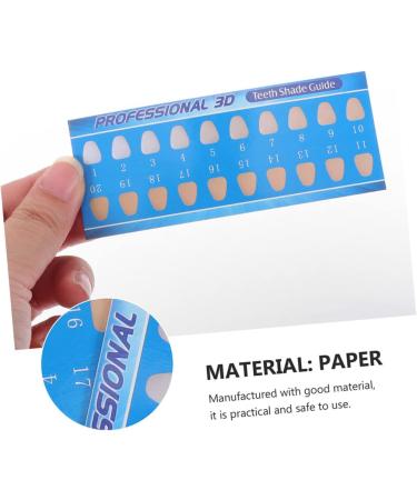 Gatuida 60 STK Dental Color Card Guide | Tooth Bleaching Color Key | Disposable Oral Care Tool for Perfect Smile - Buy Online on GoSupps.com