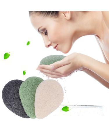 Natural Organic Konjac Sponge with Activated Charcoal | Gentle Facial Cleansing Sponges for Sensitive Skin - Buy Online on GoSupps.com