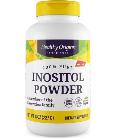 Healthy Origins Inositol Powder 600mg 227g Vegan Powder Laboratory Tested Vitamin B8 Gluten Free Soy Free Vegetarian