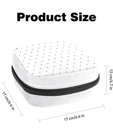 Sanitary Napkin Storage Bag | Feminine Product Pouch | Portable Period Kit Bag - Red Spot Pattern-01 - Buy Online on GoSupps.com