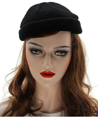 KNITDAY Fisherman Beanie Trawler Sailor Skullcap Knit Short Hat - Unisex Black - Buy Online on GoSupps.com