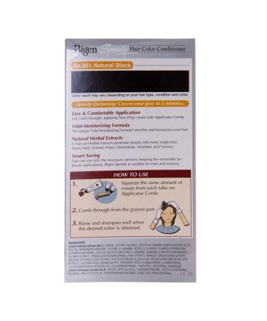 Bigen Speedy Hair Color Natural Black 881 - Premium International Hair Dye | Fast Shipping Worldwide - Buy Online on GoSupps.com