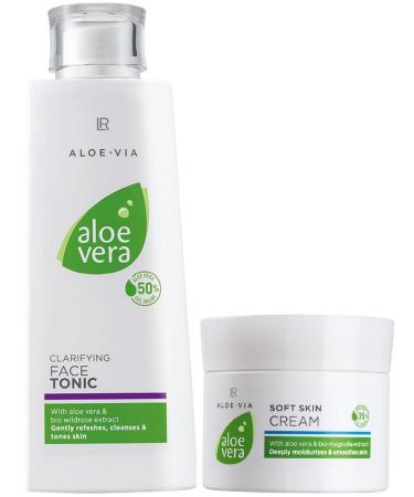 LR Aloe VIA Aloe Vera facial care set 200 ml facial water and 100 ml skin cream