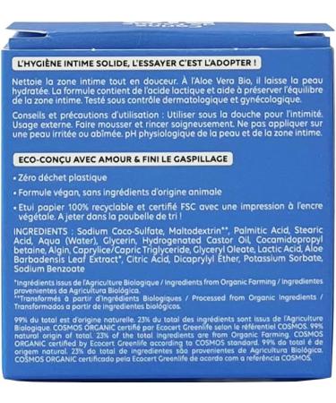 Corine de Farme - Solid Soap for Intimate Hygiene with Aloe Vera - Certified Organic Ecocert - Fragrance Free Tested under Gynecological Control - Buy Online on GoSupps.com