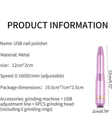 Portable Electric Nail Drill with 6Pcs Nail Drill Bits and 6 Sanding Bands Professional for Acrylic Gel Manicure Professional Nail Salon Supplies Manicure - Buy Online on GoSupps.com