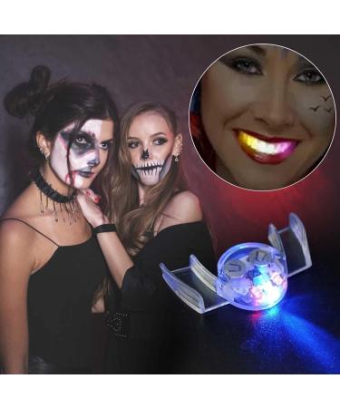 Buy Halloween Glitter Dentures | LED Novelty Teeth | Colorful Strange Yellow Teeth for Parties & Events - Buy Online on GoSupps.com