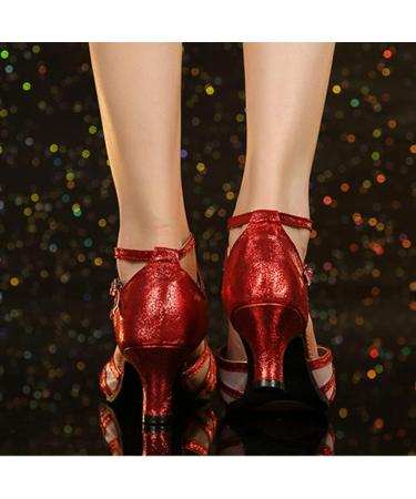 Buy TangDao Women's Salsa Latin Dance Shoes | Strappy Block Heel Tango Pumps in Red - Size 41 EU - Buy Online on GoSupps.com