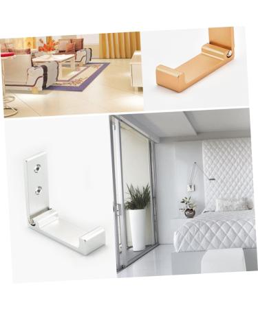 Alipis 4pcs Foldable Hooks Wall Mount Hooks Alloy Hooks Wall Hanger Wall Hanging Row Hook Round medium Silver - Buy Online on GoSupps.com