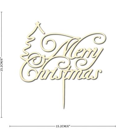 Merry Christmas Cake Topper Reindeer Letter Dessert Food Fruit Cupcake Topper Cheers to 2022 Letter Wood Gold Glitter Party Anniversary Pastries Decorations Fabulous Gifts for Children Women Style-3 - Buy Online on GoSupps.com