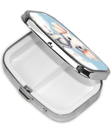 Shop Cute Elephant 2 Compartment Pill Case - Small Travel Pill Organizer & Purse Accessory - Buy Online on GoSupps.com