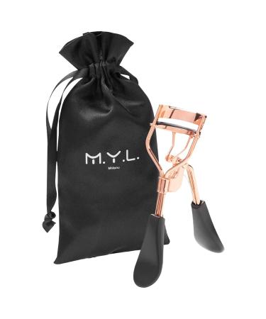 MYL Eyelash Curler Lash Curler x 2.0 Eyelashes | Portable Eyelash Curler Made of Rose Gold Steel Eyelash Curler Rose Gold