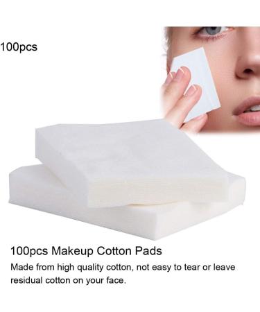 Lint Makeup Cotton Pads - 100pcs Soft Skin Care Cleaning Wipes for Cosmetic Removal | International Shipping - Buy Online on GoSupps.com