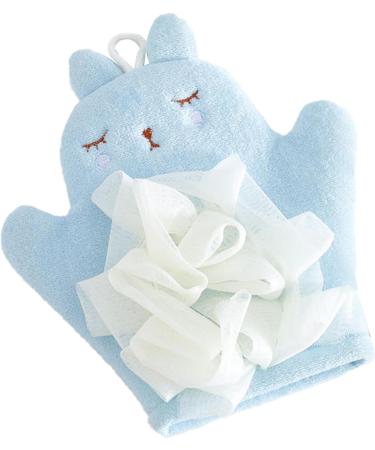 Bath Scrubber for Kids - Boys Body Wash Towel Scrubber Gentle Kid Body Wash Sponge Children's Body Wash Sponge Comfortable Children's Bath Scrubber Blue - Buy Online on GoSupps.com