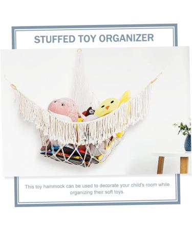 Healeved Yoga Ball Stand & Stuffed Animal Toy - White Cotton Hanging Weaving (164x114CM) | Ideal for Kids - Buy Online on GoSupps.com