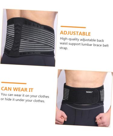 SUPVOX Mens Girdle Belt - Lumbar Support & Waist Protection for Bodybuilding | 2 Pcs - 90x20cm Black - Buy Online on GoSupps.com