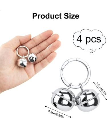 Leikedun 4 Set Loud Dog Cat Collar Bells Metal Pet Bells for Collars Pet Tracker Bells Pets Collar Charm Pendant Bells Vintage Small Bell for Pets Pendant Key Rings Silvery - Buy Online on GoSupps.com