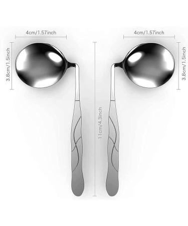 Adaptive Curved Utensils Stainless Steel Anti-Shake Angled Spoon for Hand Tremors Elderly Parkinson Arthritis & Handicap Right - Buy Online on GoSupps.com