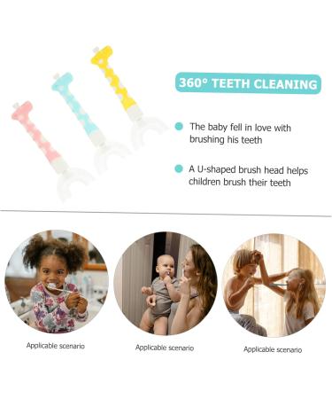 FOMIYES 15 Pack U-Shaped Children's Toothbrushes - Cartoon Design Durable ABS Perfect for Kids' Oral Hygiene - Buy Online on GoSupps.com