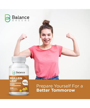 Mullein Leaf 1000 mg Supplement 200 Count - Respiratory & Bronchial Health Support - Immune Function Boost - Buy Online on GoSupps.com