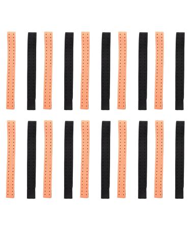 Bonkshire 20 Pack Adjustable and Breathable Replacement Wristband Soft Bracelet for Heart Rate Monitor - (Black+Orange)