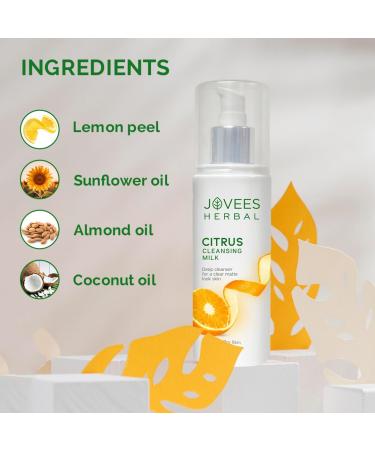 Jovees Citrus Cleansing Milk 200ml - Nourishing Face Cleanser for All Skin Types | International Shipping Available - Buy Online on GoSupps.com