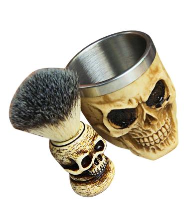 Coheali 1 set of razor-soap shell stationery box travel rasier brushes Razor-soap brush hairdressing brushwedel brush brushed wet shaving set razor cup gift for men man nylon