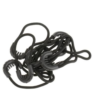 10 x Zipper Pulls Cord Rope Ends Lock Zip Slider for Clothing/Bags Black