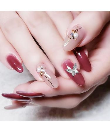 WOKOTO 20pcs 3D Butterfly Nail Charms for Women | Clear Crystal Rhinestone Decorations for Acrylic Nails | Silver Base Alloy Charms | Butterfly Nail Art Gems Kit - Buy Online on GoSupps.com