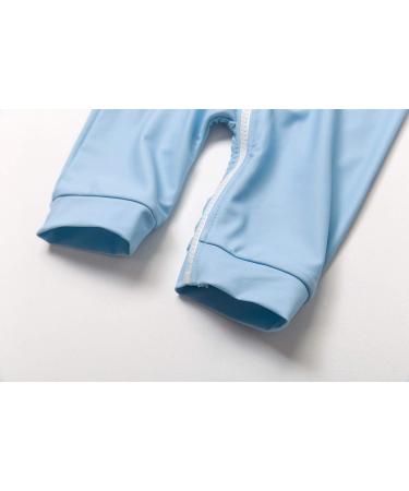 BONVERANO Baby Boys Swimsuit - UPF 50+ Full-Zip Hoodie One Piece Swimwear, 12-18 Months (Blue) - Buy Online on GoSupps.com