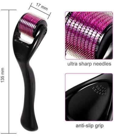 540 Titanium Microneedle Derma Roller Skin Care for Face Facial Wrinkles Hair Loss Stretch Marks Hair Regrowth Micro Needles Professional Microneedling Derma Needling Kit with Case (2.0 mm) - Buy Online on GoSupps.com