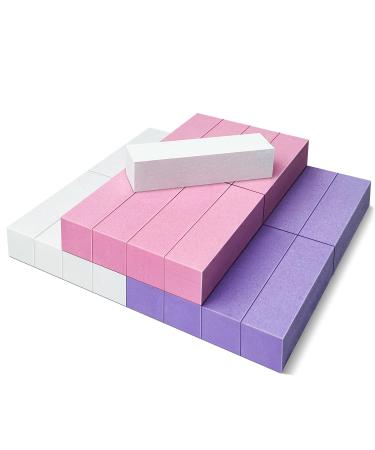 HitchUey 24 pieces for nails nail files for beauty salons professional buffer nail files grinding blocks for gelail grain 120 nail file manicure tools - Buy Online on GoSupps.com