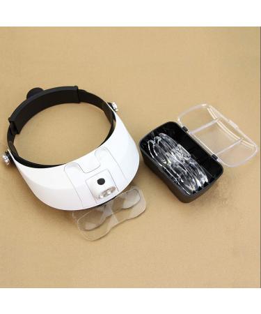 LED Lamp Light Headband Headset Head Jeweler Magnifier Magnifying Glass Loupe Small Gift - Buy Online on GoSupps.com