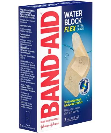 Band-Aid Brand Water Block Flex Adhesive Bandage - Self Adhesive Wound Care Skin Dressing - Extra Large 7 Count Skin Flex XL - Buy Online on GoSupps.com