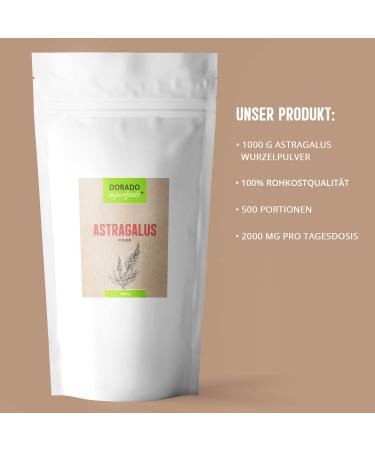 Dorado Superfoods Astragalus Membranaceus & Tragacanth Root Powder 1000g - Pure Additive-Free International Shipping - Buy Online on GoSupps.com