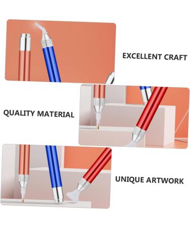 Beavorty 3Sets Nail art drill pen mosaic painting pen diamond pickup pen diamond dotting pen dotting pen head tip nail gems dotting tool nail art kit shine 5d aluminum alloy nail polish 13.6x1.3cm Assorted Color - Buy Online on GoSupps.com