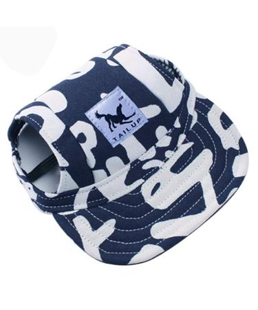 EGURS DOUS BASSEBALL HATES PEACE SUNBONNET SONNETTATE HUNDER CAP Dog Hut for Small Medium and Large Dogs and Cats Dark Blue M