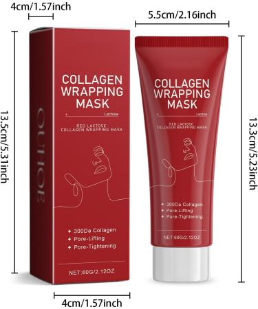 Crsetmyth Rote Lactose Collagen Wrap Mask 60g Collagen Softening Peel Mask Rote Lactose Peel Off Mask Moisturizing Overnight Face Mask Face Mask for Wrinkle Relief Glowing Skin Por - Buy Online on GoSupps.com