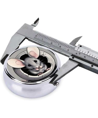 Buy Grey Rat Portable Metal Pill Box - Round Mini 3-Compartment Travel Design for Small Pills - Ideal for On-the-Go - Buy Online on GoSupps.com
