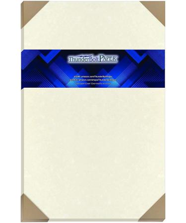 50 Soft White Parchment 60 Text ( 24 Bond) Paper Sheets - 11 X 17 (11X17 Inches) Tabloid|Ledger|Booklet Size - 60 Pound is Not Card Weight - Vintage Colored Old Parchment Semblance 11x17 - 50 sheets