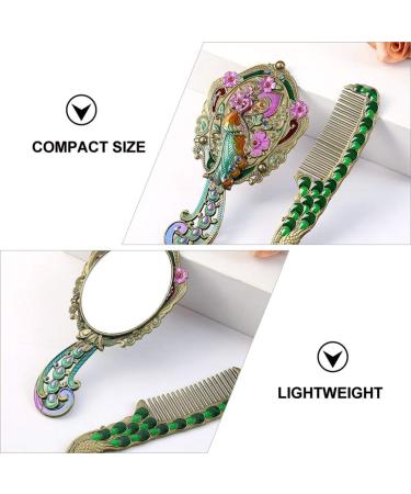 Frcolor Vintage Hand Mirror Set - Antique Make-Up Mirror & Hairbrush Travel Tools for Women & Girls - Perfect Gift in Random Colors - Buy Online on GoSupps.com