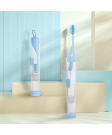 Minkissy 5 Pcs Sensitive Toothbrush Set for Braces & False Teeth - Portable & Foldable Dental Care (Blue) - Buy Online on GoSupps.com